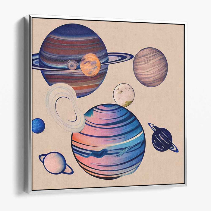 Galactic Dreams Drift Away: A Serene Journey Through Space Canvas Art