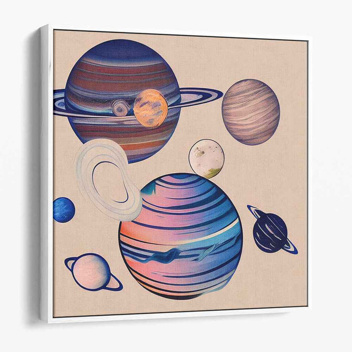 Galactic Dreams Drift Away: A Serene Journey Through Space Canvas Art