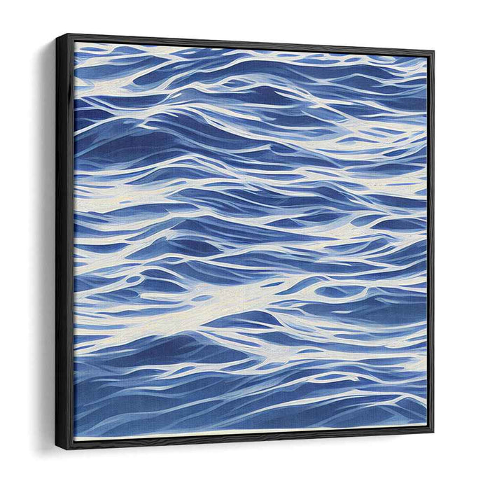 Whispering Depths: Abstract Ocean Waves Canvas Art Print