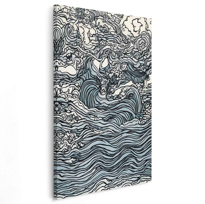 Pixelated Wave Symphony: A Modern Tribute to Hokusai's Ocean