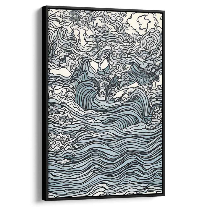 Pixelated Wave Symphony: A Modern Tribute to Hokusai's Ocean