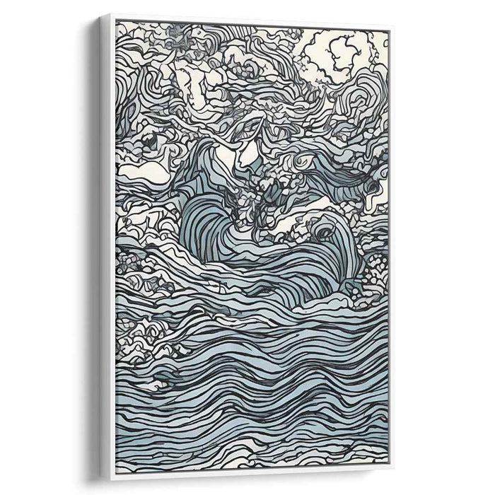 Pixelated Wave Symphony: A Modern Tribute to Hokusai's Ocean