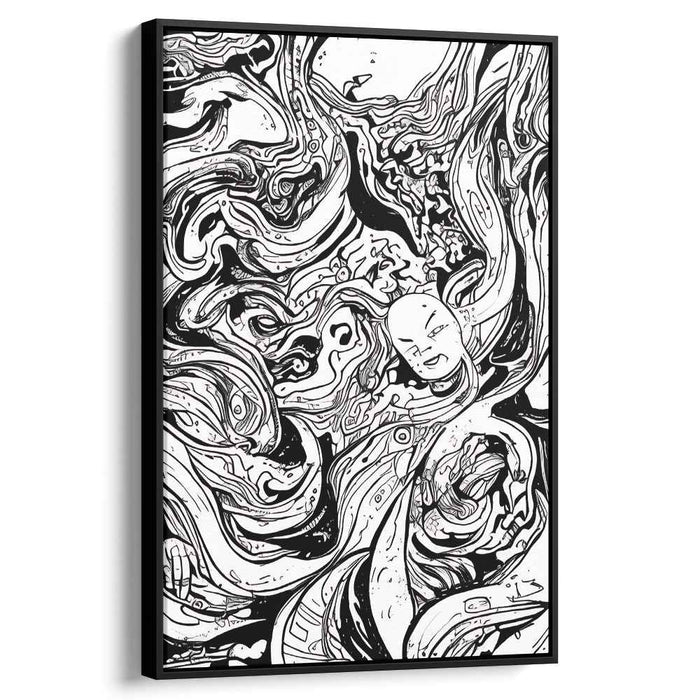 Ghostly Specter Study: Abstract Ethereal Figure in Black and White