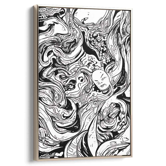 Ghostly Specter Study: Abstract Ethereal Figure in Black and White