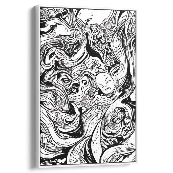 Ghostly Specter Study: Abstract Ethereal Figure in Black and White