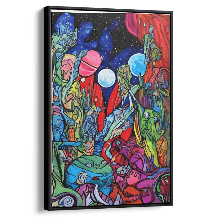 Eternal Dreamscapes Collide: Abstract Surrealist Cosmic Canvas Art