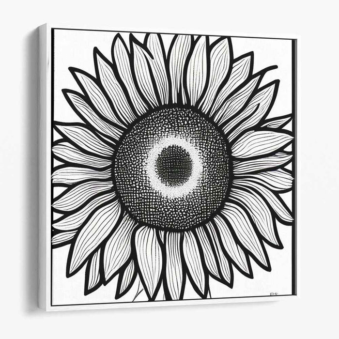 Sunflower Study: Detailed Sunflower Botanical Illustration