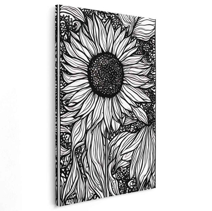 Line Art Sunflower #203