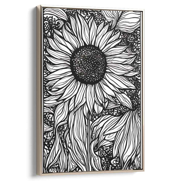 Line Art Sunflower #203