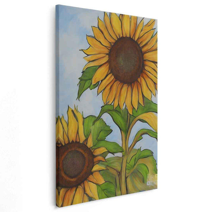 Sunflower's Embrace: Radiant Sunflower Canvas Art