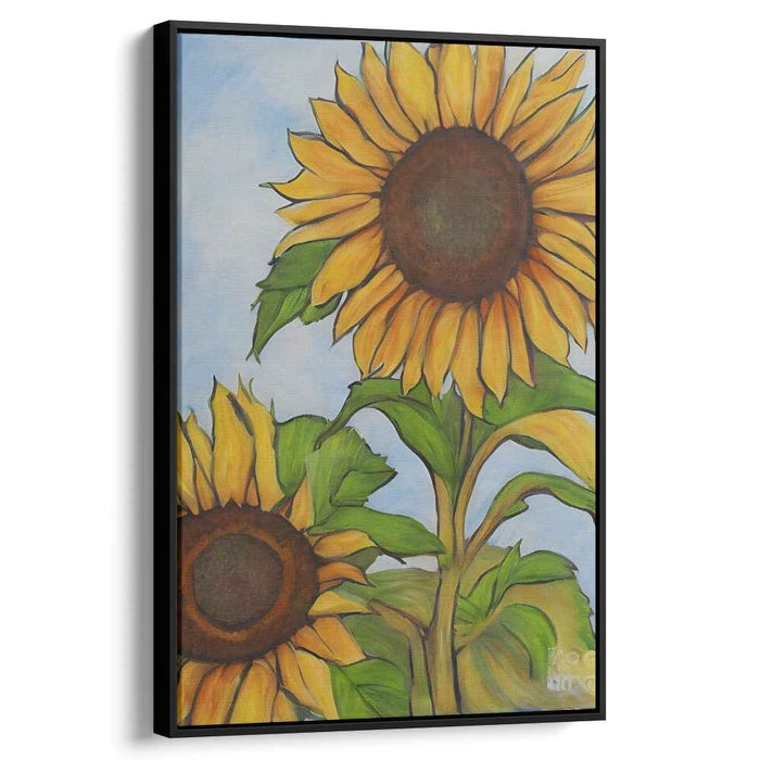 Sunflower's Embrace: Radiant Sunflower Canvas Art