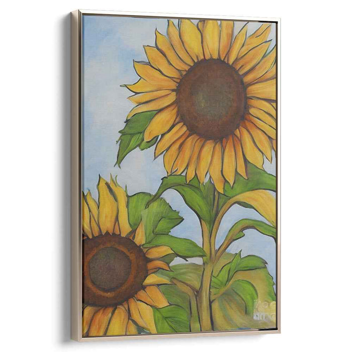 Sunflower's Embrace: Radiant Sunflower Canvas Art