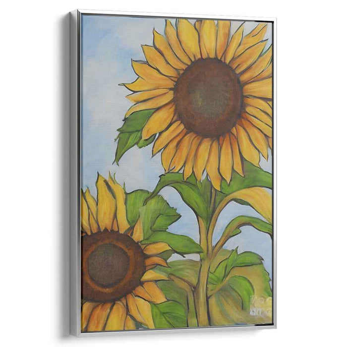 Sunflower's Embrace: Radiant Sunflower Canvas Art