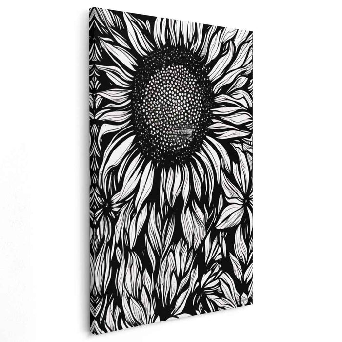 Intricate Flora Study: Detailed Botanical Illustration Canvas Art Print