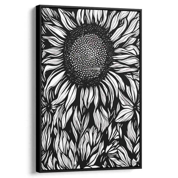 Intricate Flora Study: Detailed Botanical Illustration Canvas Art Print