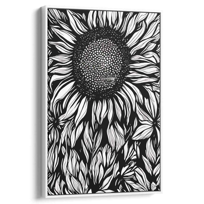 Intricate Flora Study: Detailed Botanical Illustration Canvas Art Print