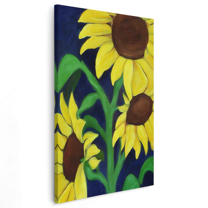 Solar Eruption: Sunflowers in Full Bloom Canvas Art Print