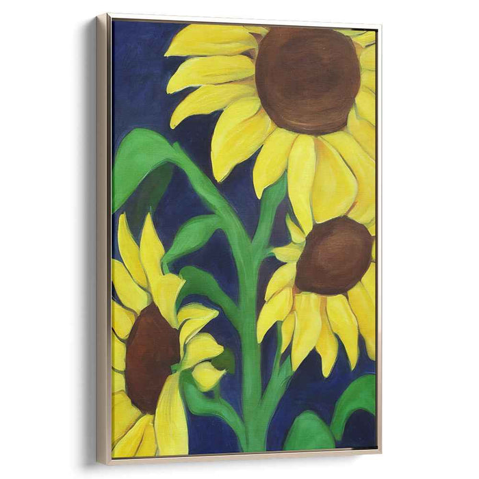 Solar Eruption: Sunflowers in Full Bloom Canvas Art Print