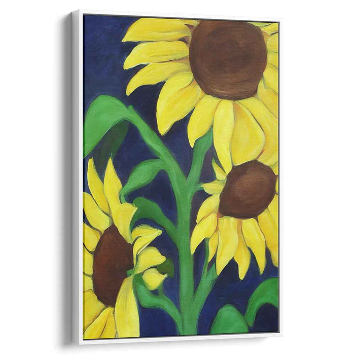 Solar Eruption: Sunflowers in Full Bloom Canvas Art Print