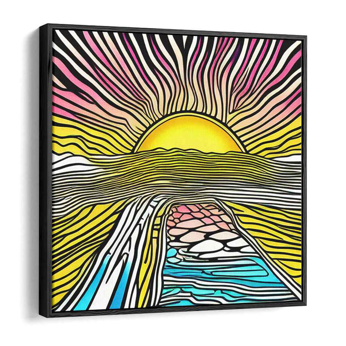 Dawn's Art Nouveau Illusion: Art Nouveau Sunrise Canvas Print