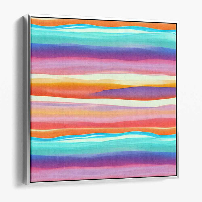 Chromatic Dream Hues: Abstract Expressionist Color Field Canvas Art Print