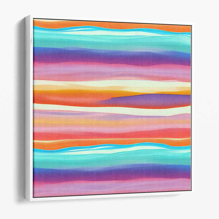 Chromatic Dream Hues: Abstract Expressionist Color Field Canvas Art Print