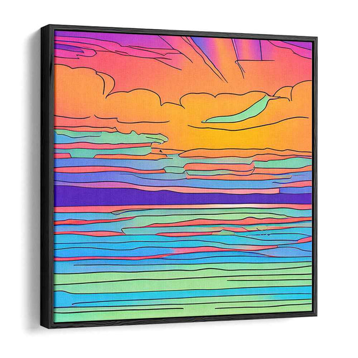 Cityscape Conversations: Modern Abstract Canvas Art Print