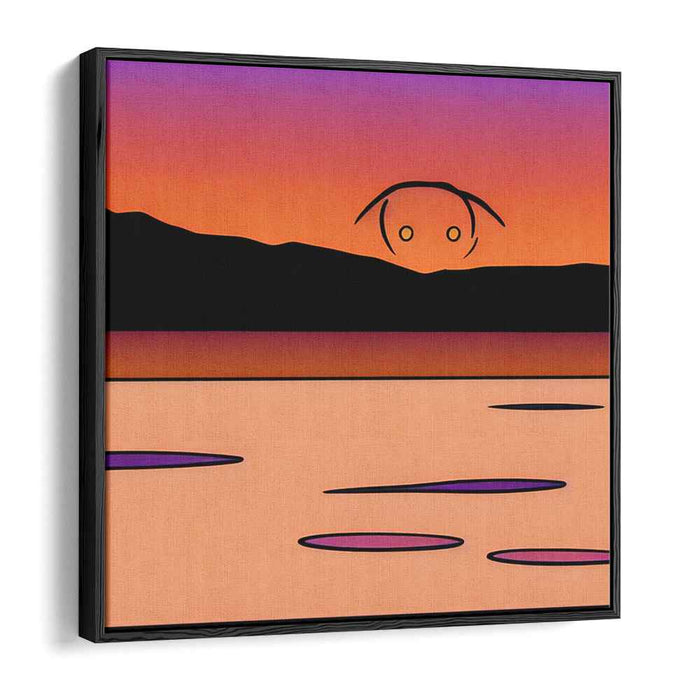 Zen Earthscape: Minimalist Abstract Landscape Canvas Print