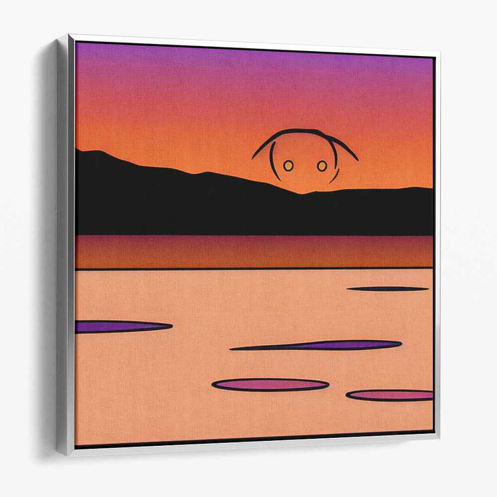 Zen Earthscape: Minimalist Abstract Landscape Canvas Print