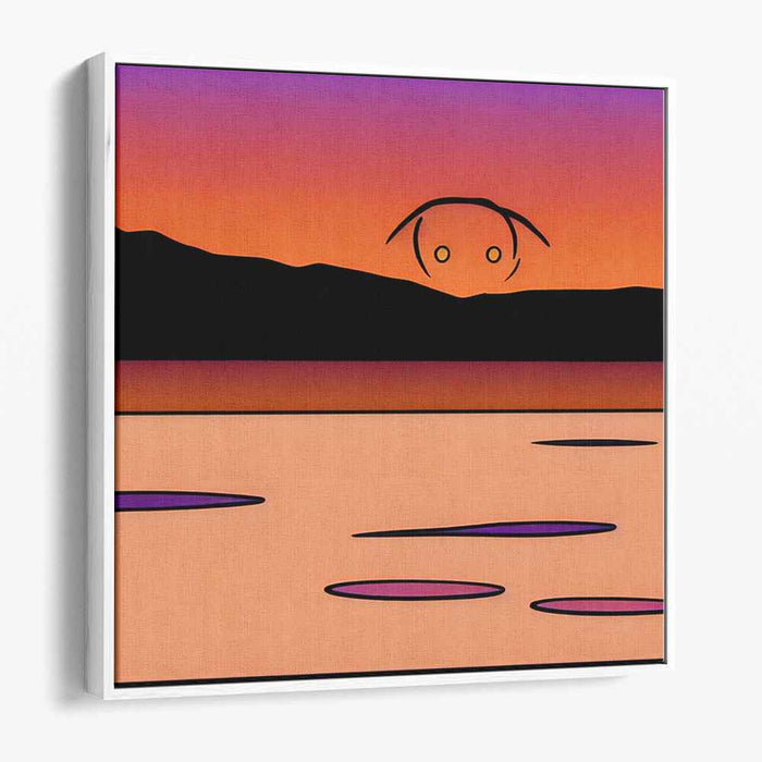 Zen Earthscape: Minimalist Abstract Landscape Canvas Print