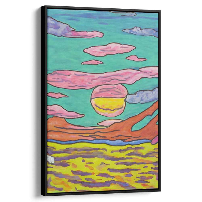 Dreamscape Dusk: Surreal Sunset Fantasy Canvas Art Print