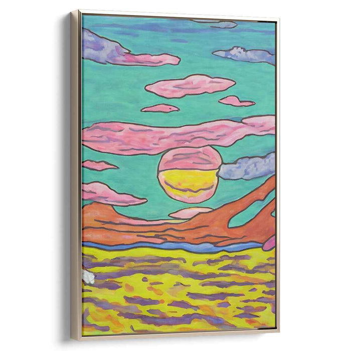 Dreamscape Dusk: Surreal Sunset Fantasy Canvas Art Print