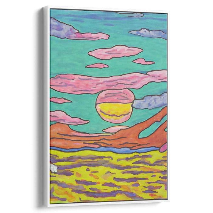 Dreamscape Dusk: Surreal Sunset Fantasy Canvas Art Print