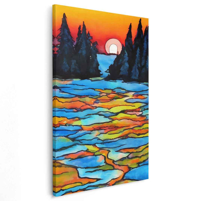 Twilight Path of Evergreen Existence: Vibrant Pathways Through Evergreen Twilight