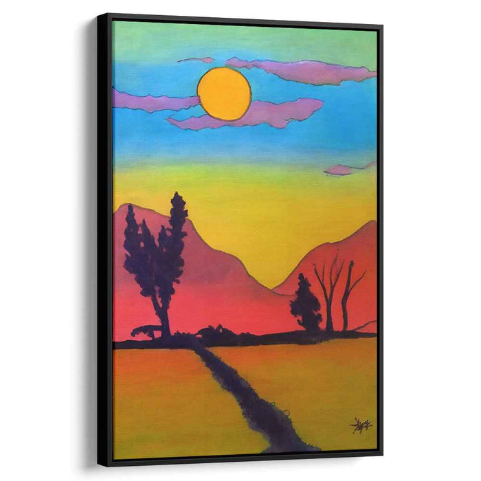 Wild Colors Dance Across Canvas: Fauvist Landscape Canvas Art Print