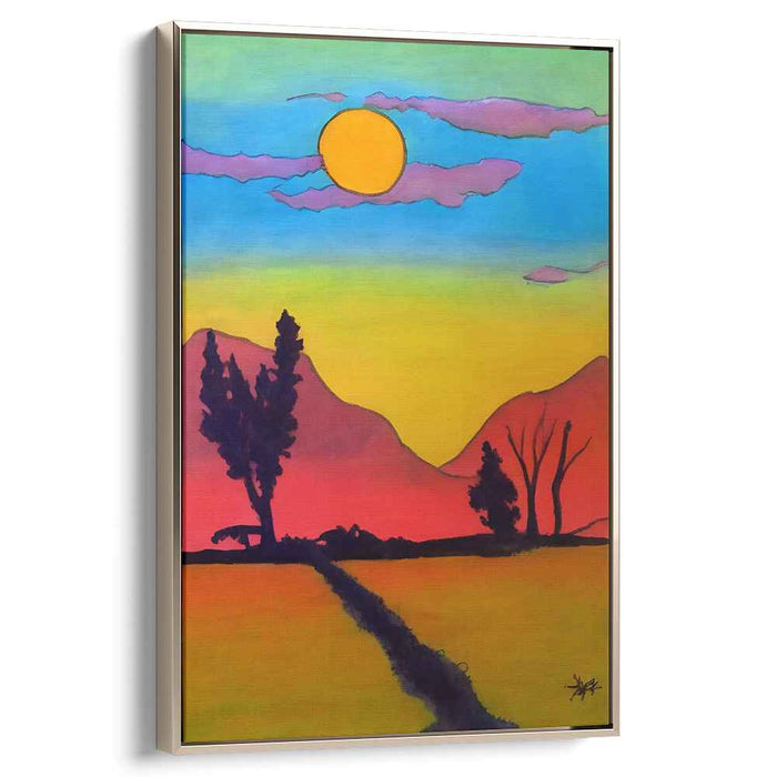 Wild Colors Dance Across Canvas: Fauvist Landscape Canvas Art Print