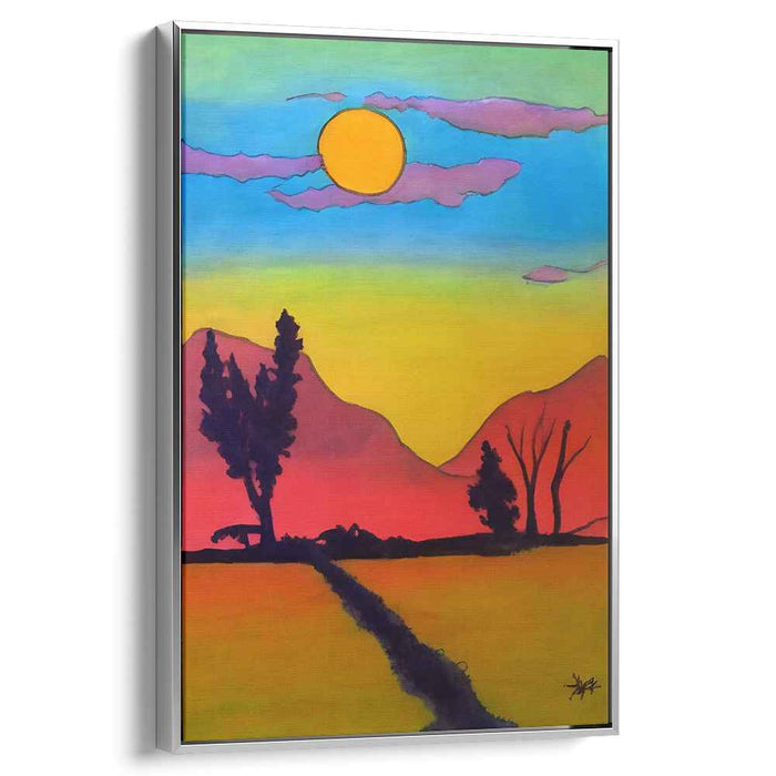 Wild Colors Dance Across Canvas: Fauvist Landscape Canvas Art Print