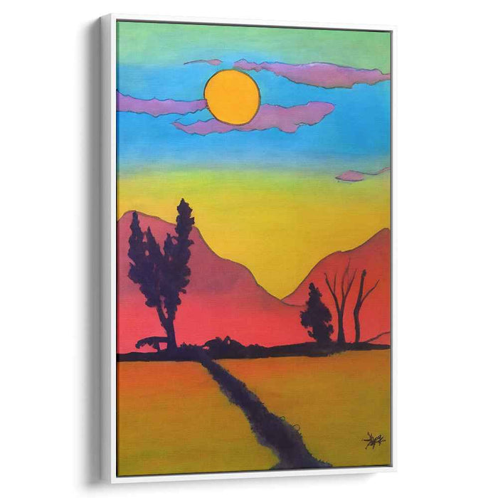 Wild Colors Dance Across Canvas: Fauvist Landscape Canvas Art Print
