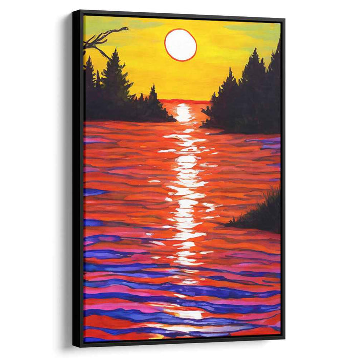 Ethereal Journey Through Meadows: Vibrant Landscape Canvas Art Print