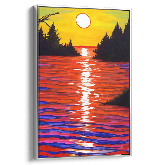 Ethereal Journey Through Meadows: Vibrant Landscape Canvas Art Print