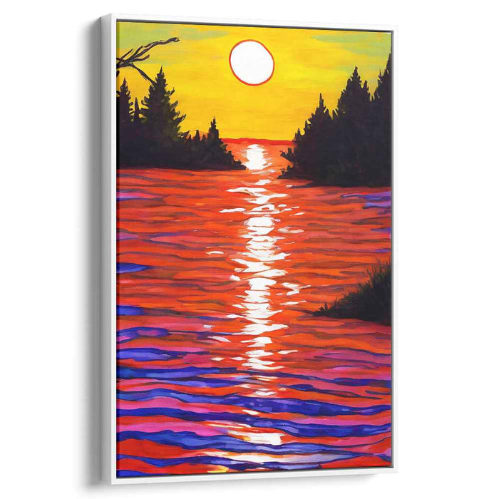 Ethereal Journey Through Meadows: Vibrant Landscape Canvas Art Print