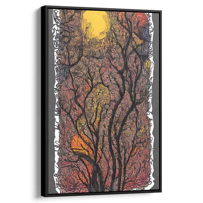 Mossy Melody: Intricate Forest Canvas Art Print