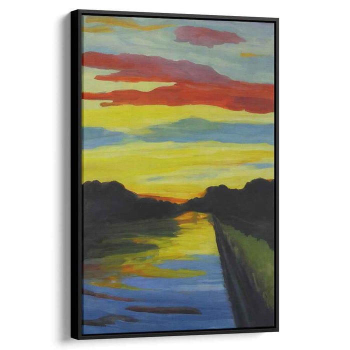 Ephemeral Earth Tones: Luminous Landscape Canvas Art