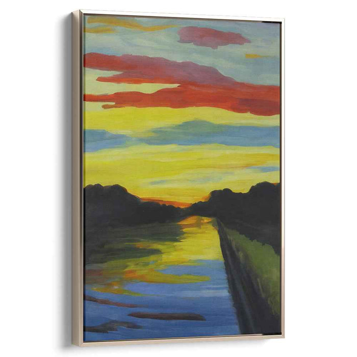 Ephemeral Earth Tones: Luminous Landscape Canvas Art