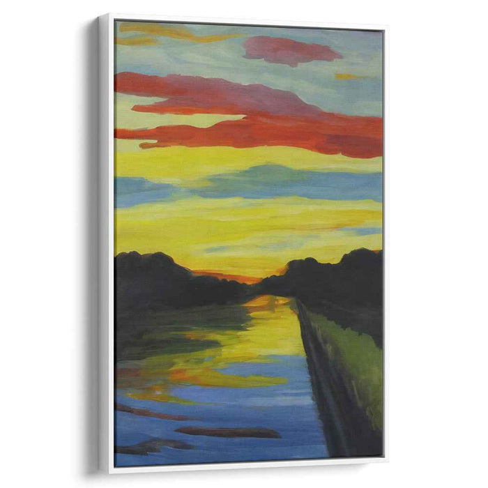 Ephemeral Earth Tones: Luminous Landscape Canvas Art