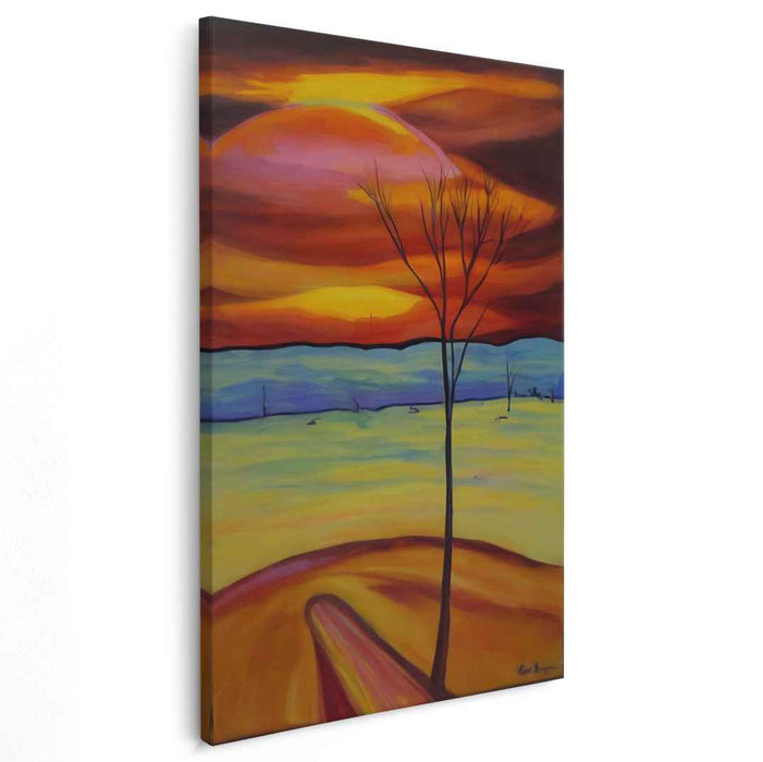 Mystical Dimensions: Surreal Landscape Canvas Art Print