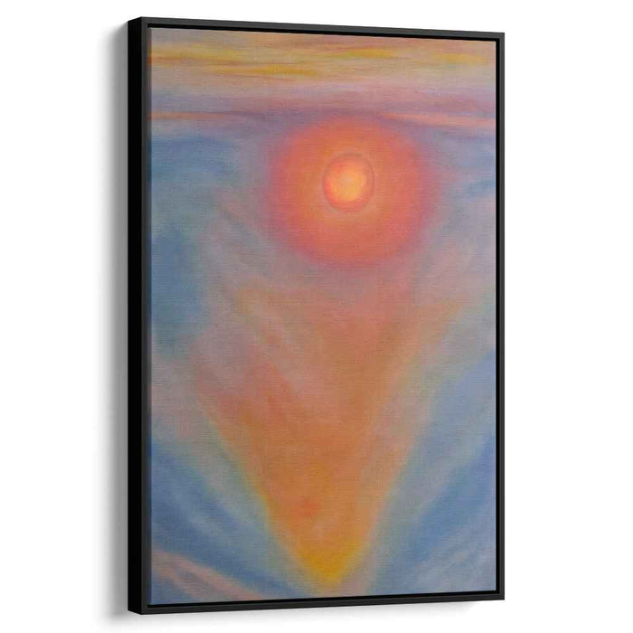 Radiant Echoes: Abstract Sunrise-Sunset Canvas Art Print