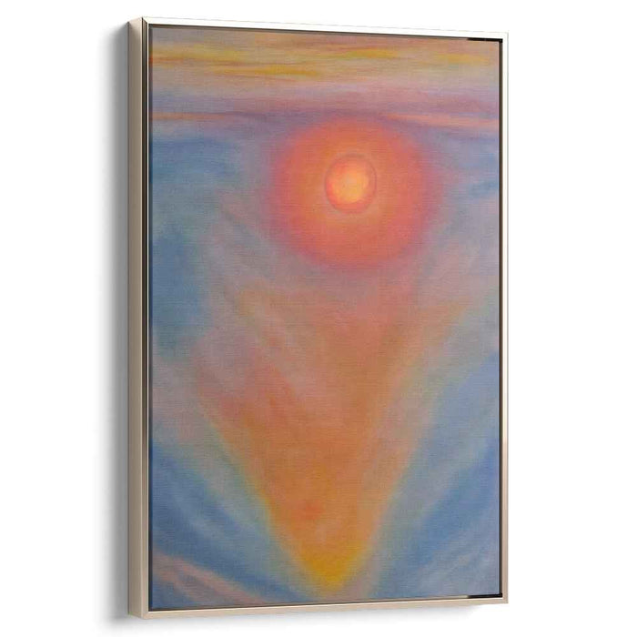 Radiant Echoes: Abstract Sunrise-Sunset Canvas Art Print