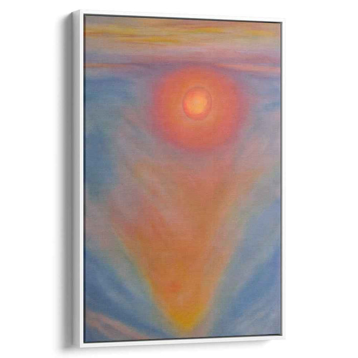 Radiant Echoes: Abstract Sunrise-Sunset Canvas Art Print
