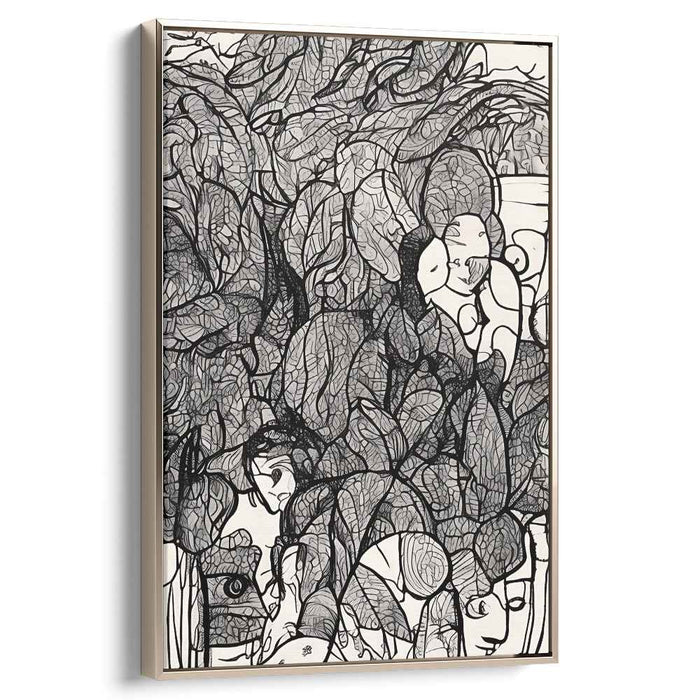 Ink Splat Symphony: Monochromatic Abstract Expressionist Canvas Art Print